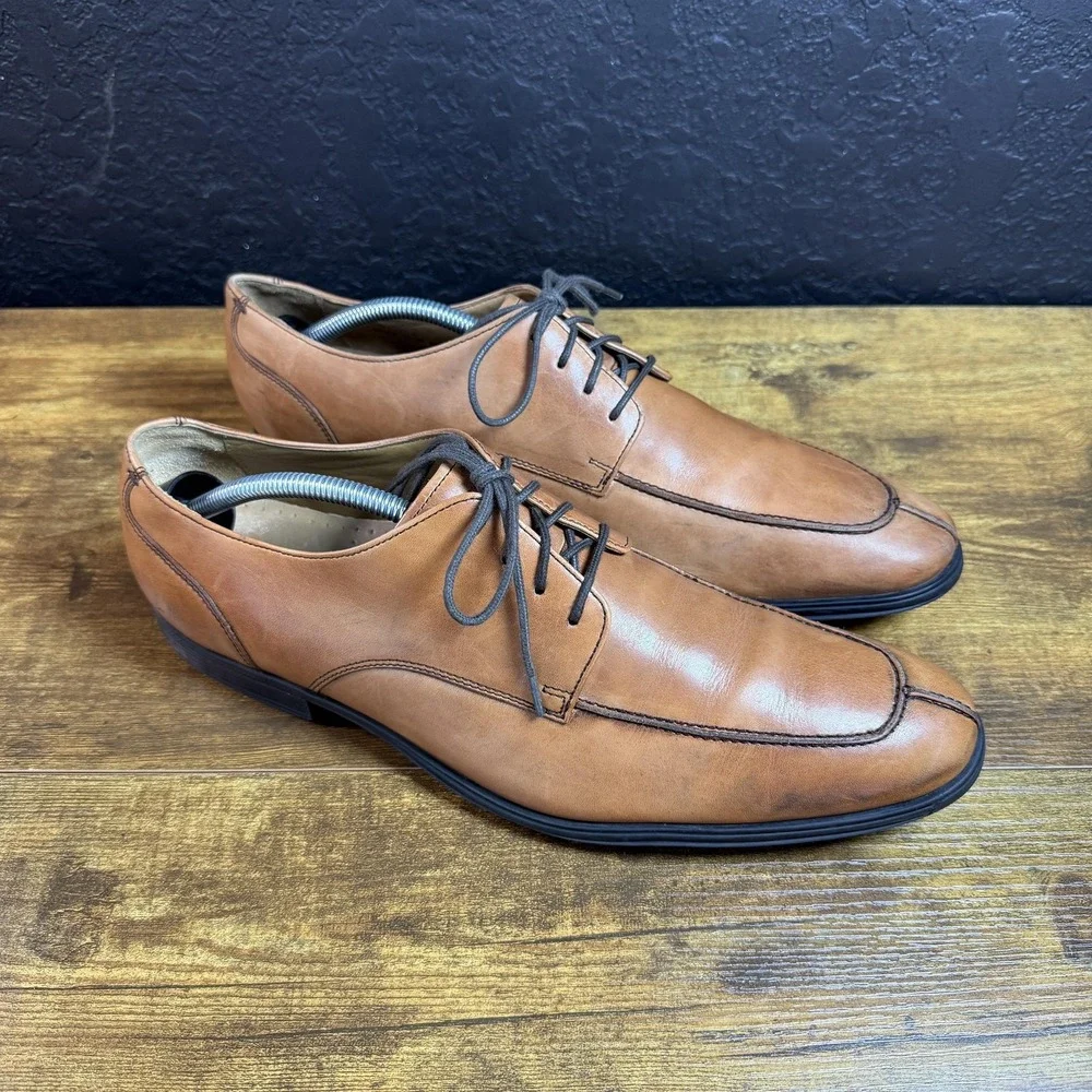 Cole Haan Cambridge C11990 Tan Leather Split Toe‎ Oxford Mens 11 M